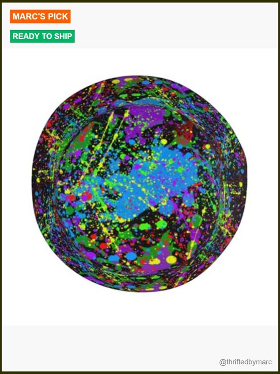 Glow in Dark Splatter Bucket Hat Sun Beach Fisherman Cap Outdoor main image 3